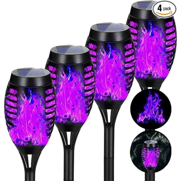 Solar Lights Outdoor Waterproof Purple Halloween Decorations - Picture 6 of 6
